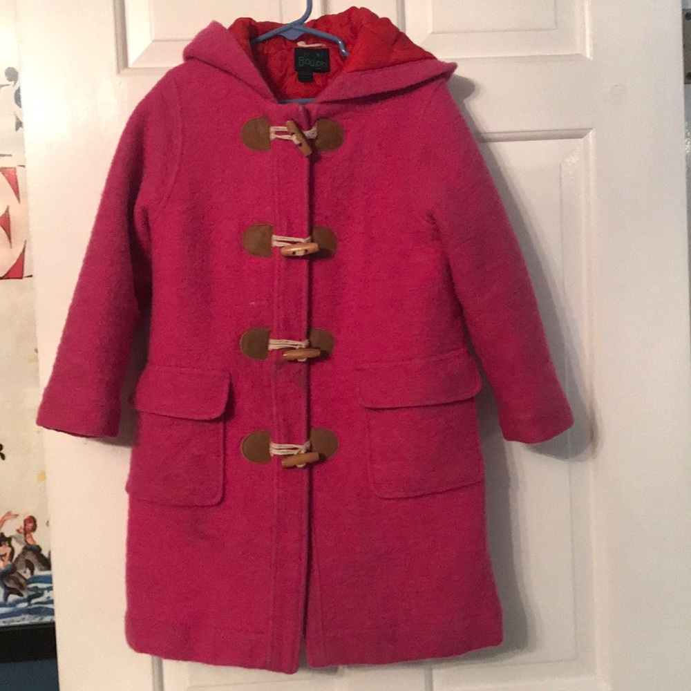 Mini Boden Girls’ Pink Peacoat